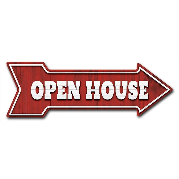 Open House Arrow Decal Funny Home Decor 36in Wide